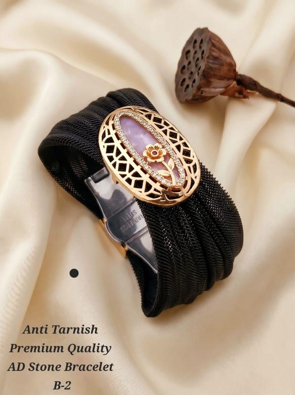 Anti tranish premium quality ad stone bracelet B 2 Artificial fashion jewellery supplier